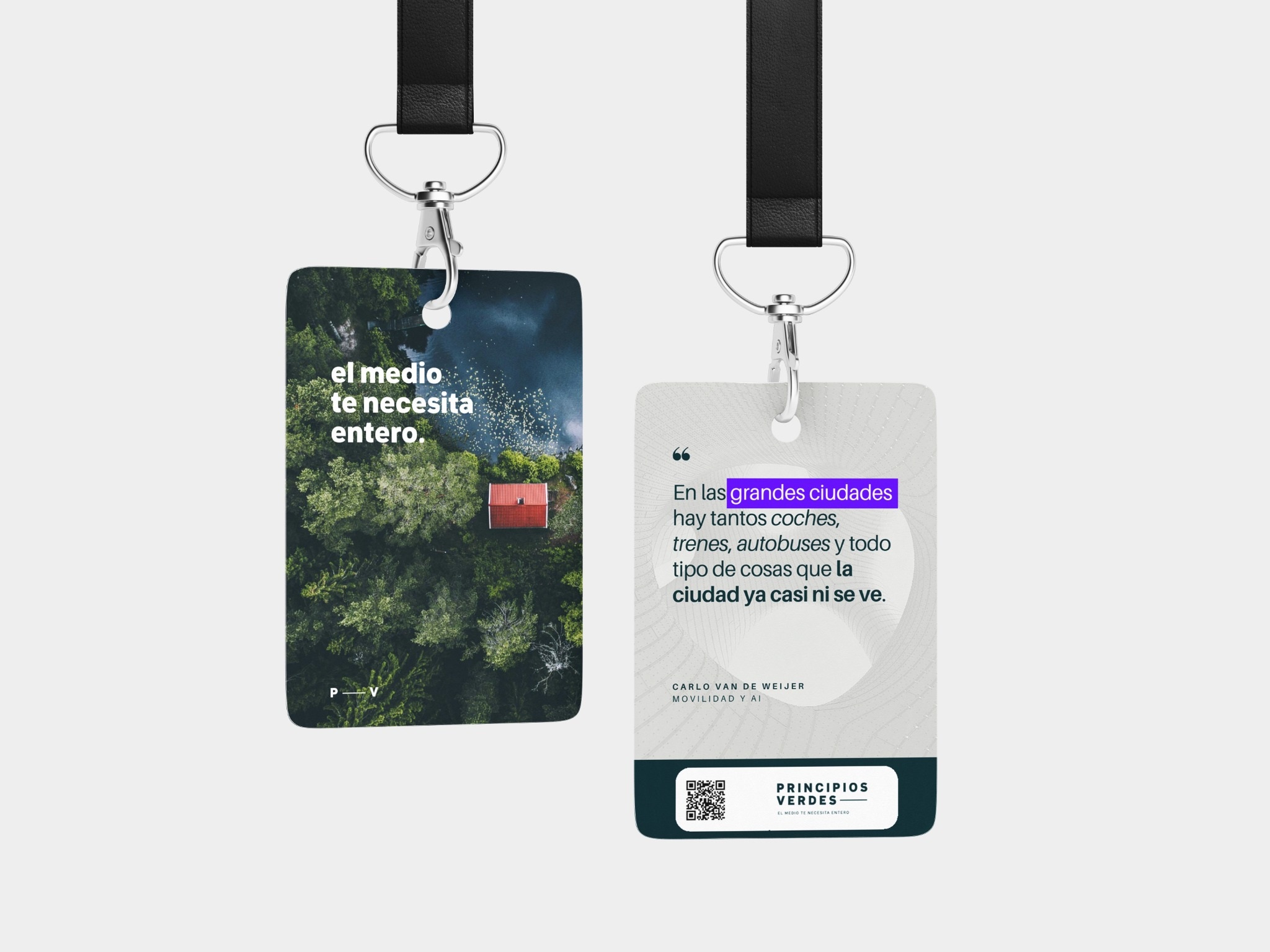 05 Principios Verdes Tarjetas colgantes